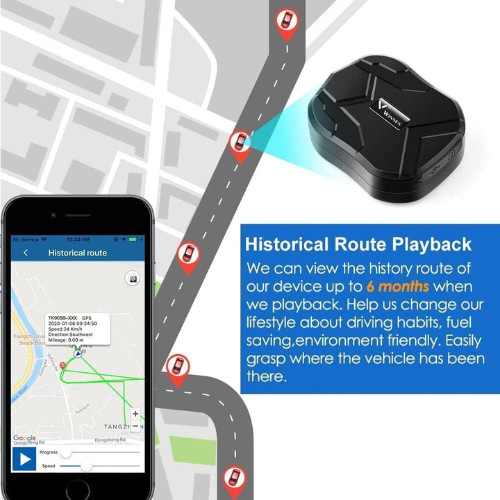 TKMARS GPS Tracker, 10000mah Batterie Tracker Locator für Auto Wasserdicht/GSM/GPRS Tracking Strong