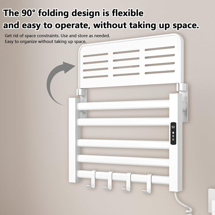 Handtuchheizkörper Elektrisch Klein mit Regal, 80W Handtuchtrockner Heizkörper, Bad Heizkörper Elekt