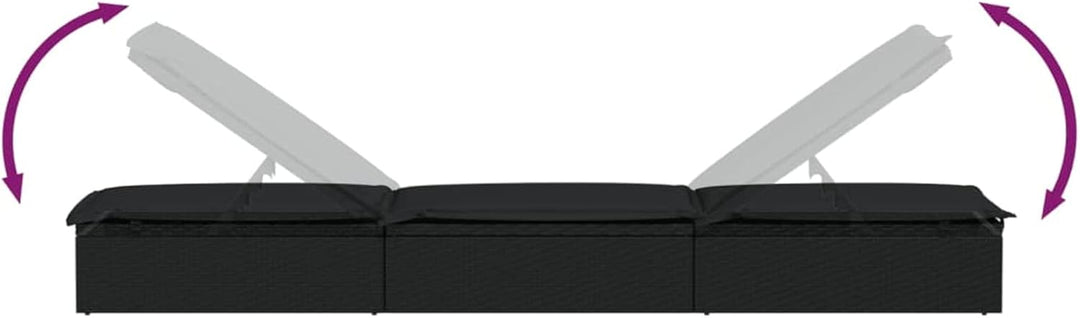 Festnight Sonnenliege 2 Personen mit Dach doppelliege Outdoor gartenliege 2 Personen Rattan gartenli