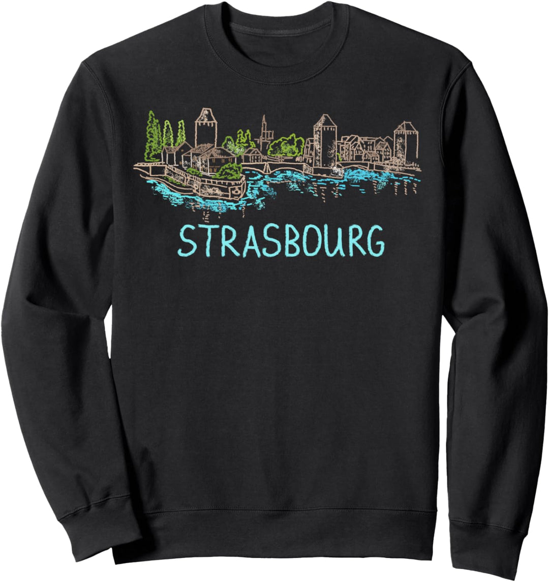 Strassburg Frankreich Kunstgeschenk Männer Frauen Sweatshirt