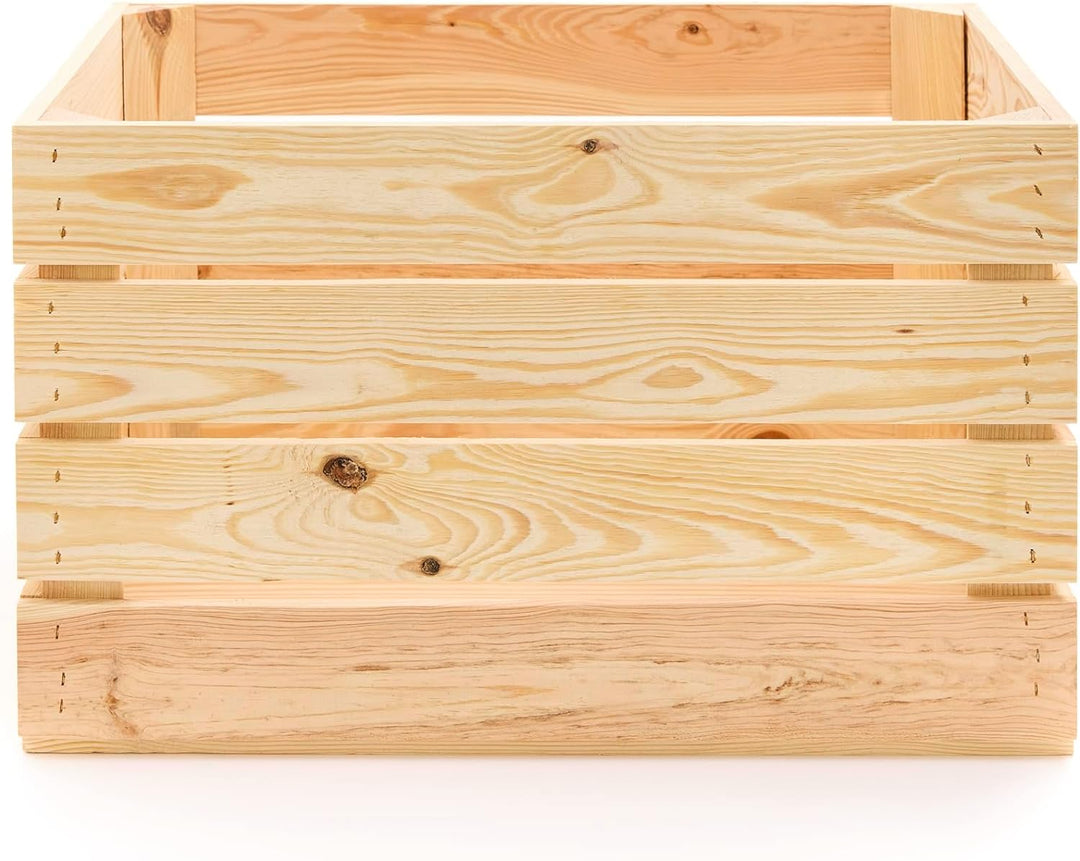 Die Stadtgärtner – Holzkiste mit Juteeinsatz I Pflanzkiste aus Holz für Aussen &amp; Innen I Perfekt zur