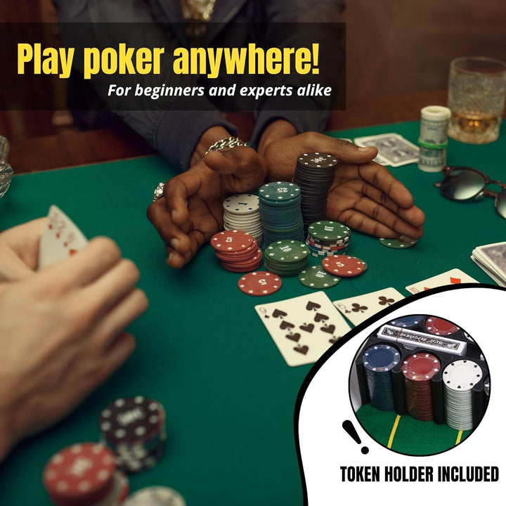 MAGIC SELECT Poker Set Spiel. Poker Set Texas Hold 'Em mit 200 Chips, 2 Kartensätzen, Dealer-Button,