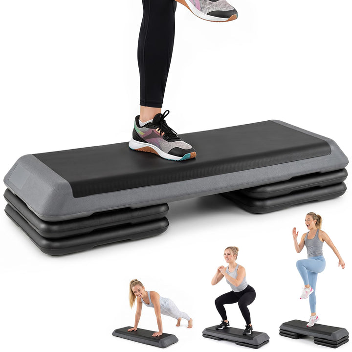 COSTWAY Aerobic Stepper 3 fach höhenverstellbar | Steppbrett rutschfest 150 kg belastbar, Fitness St