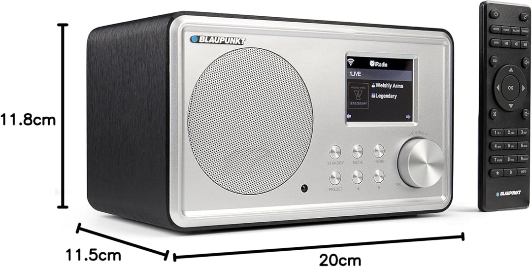 Blaupunkt IR 20 Internetradio, Digital Radio, Farbdisplay, Aux In, Wecker, schwarz Internet Radio 20