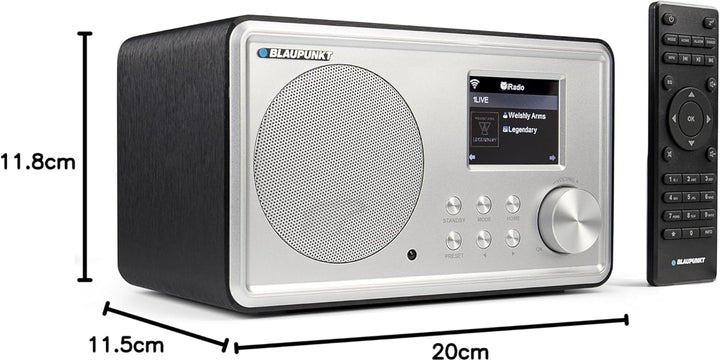 Blaupunkt IR 20 Internetradio, Digital Radio, Farbdisplay, Aux In, Wecker, schwarz Internet Radio 20