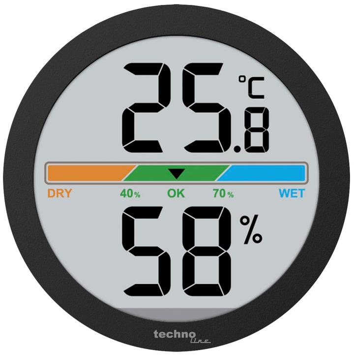 Technoline WS9418 Mini Thermo-Hygrometer, Raumklimastation mit Temperatur, Luftfeuchte und farbige R
