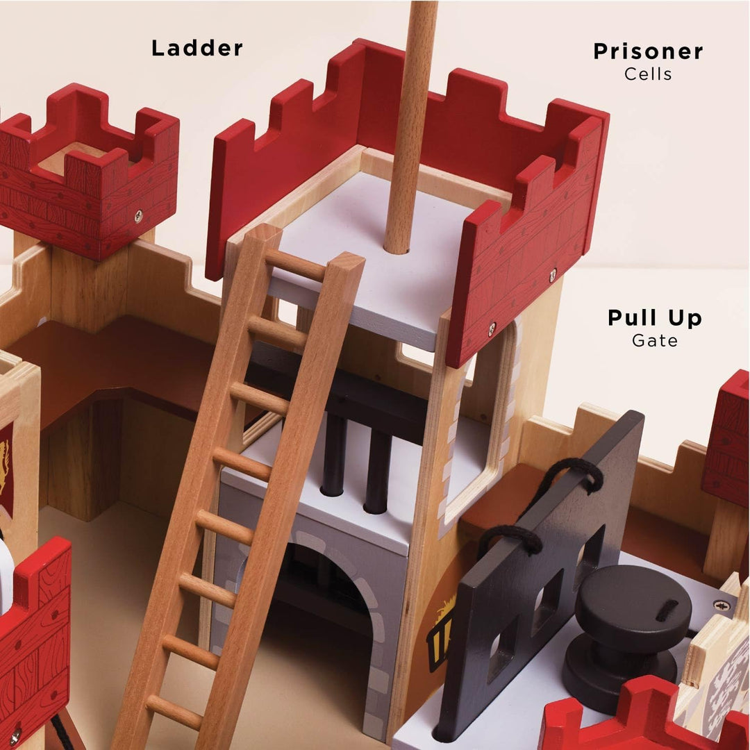 Le Toy Van – Pädagogisches Castles Collection Rollenspiel „Löwenherz“ aus Holz | Ritterburg Spielset