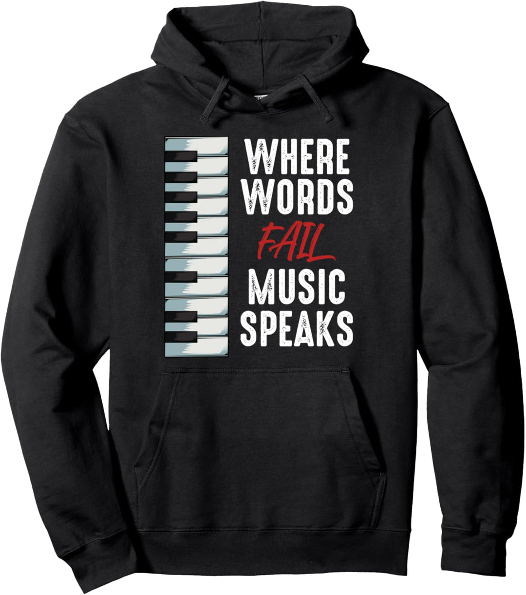 Wo Worte scheitern Musik spricht World Peace Freedom Love Pullover Hoodie