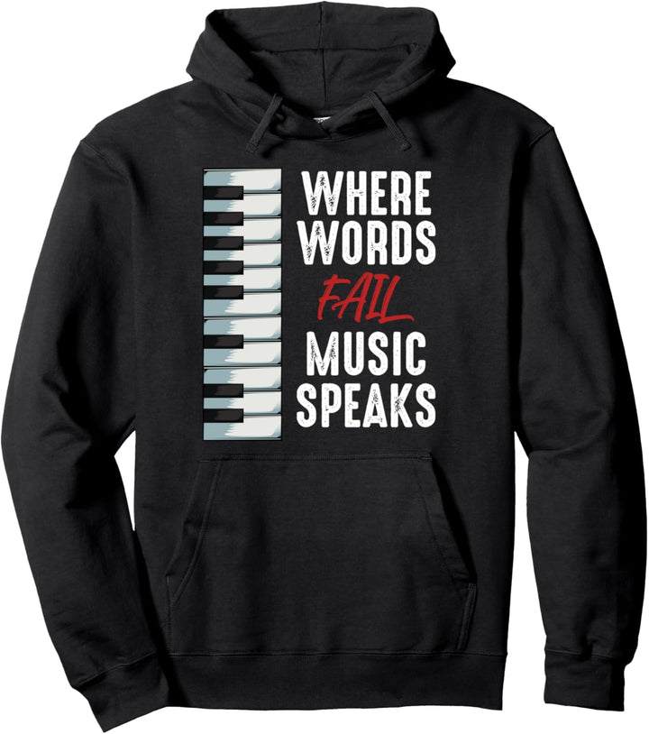 Wo Worte scheitern Musik spricht World Peace Freedom Love Pullover Hoodie