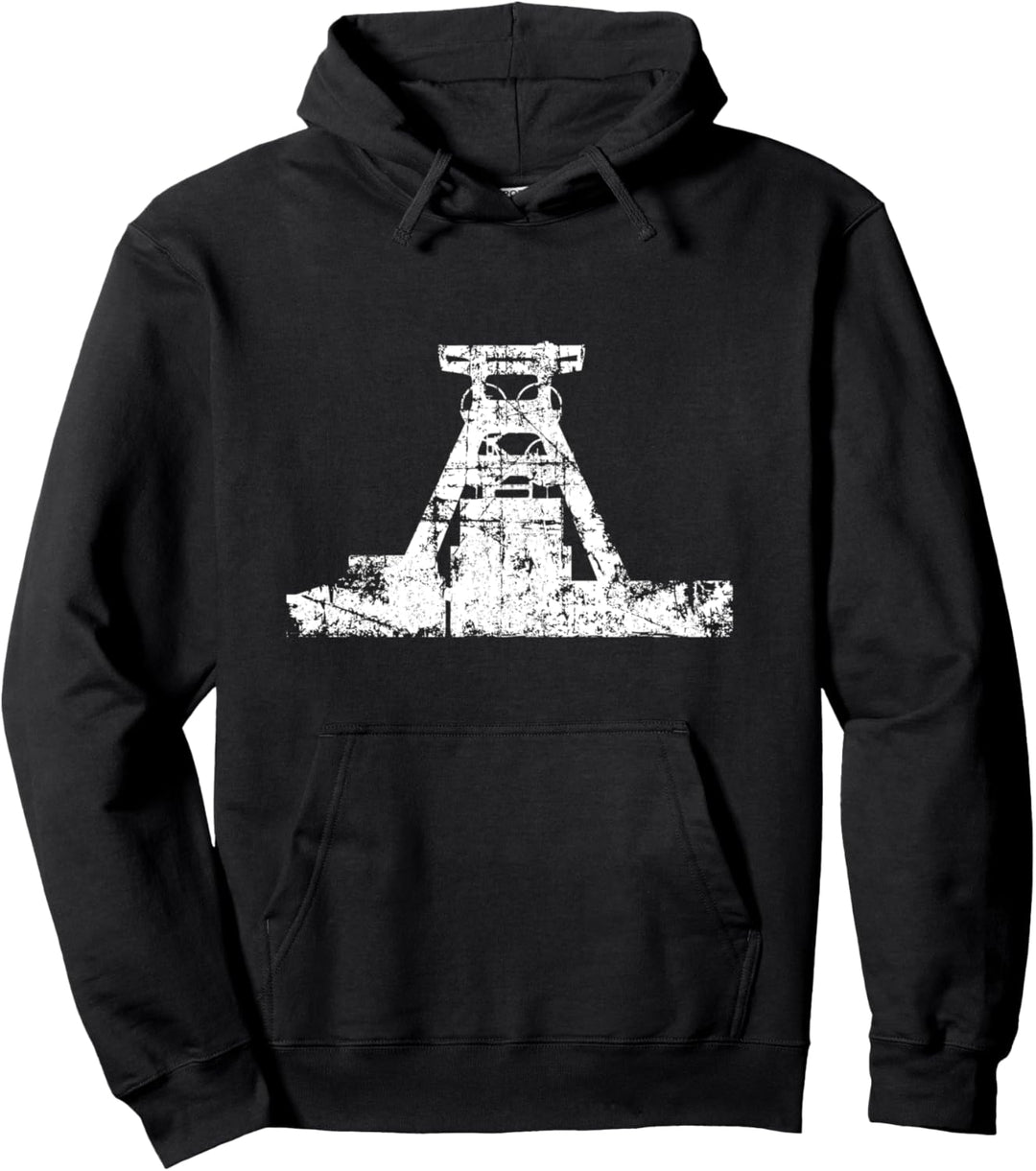 Zeche Zollverein (Vintage Weiss) Bergbau Ruhrgebiet Pullover Hoodie