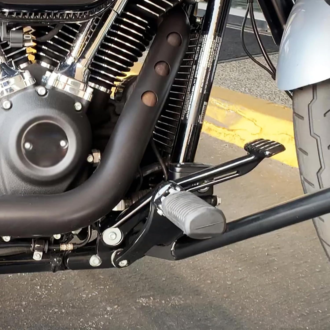 HDBUBALUS Forward Controls Komplettes Kit Hebelverbindungen Fit für Harley Low Rider Street Bob FXBB