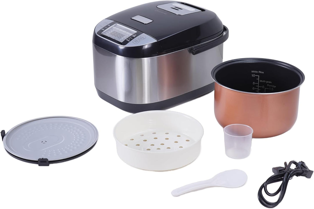 Reiskocher 5 Liter RK50 – Elektrischer Reiskocher & Multikocher für Sushi Reis mit Antihaft-Topf, 3D