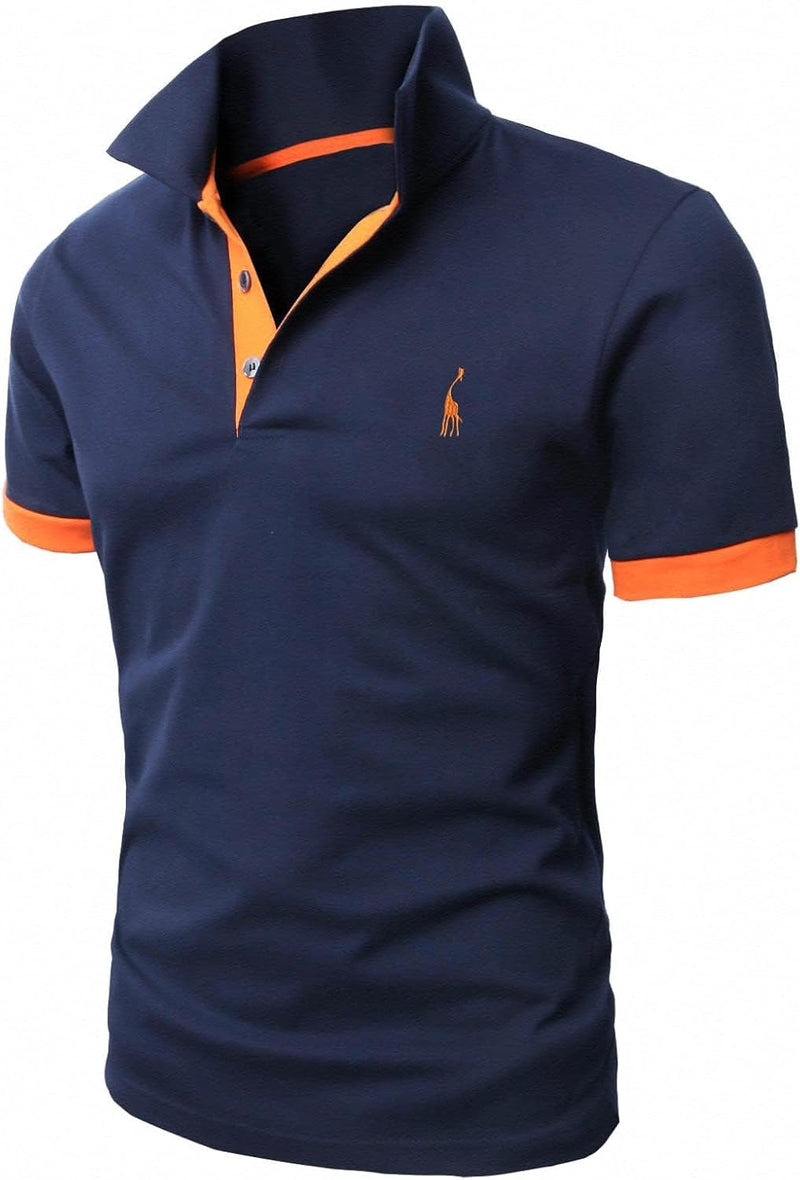 GLESTORE Poloshirt Herren Männer Hemd Herren Kurzarm Shirt Sommer M A1-marine, M A1-marine