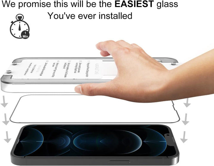 CELLBEE Kompatibel mit iPhone 13 Pro Max Panzerfolie The Fusion, inkl. Easy Install Applikator, Unsi