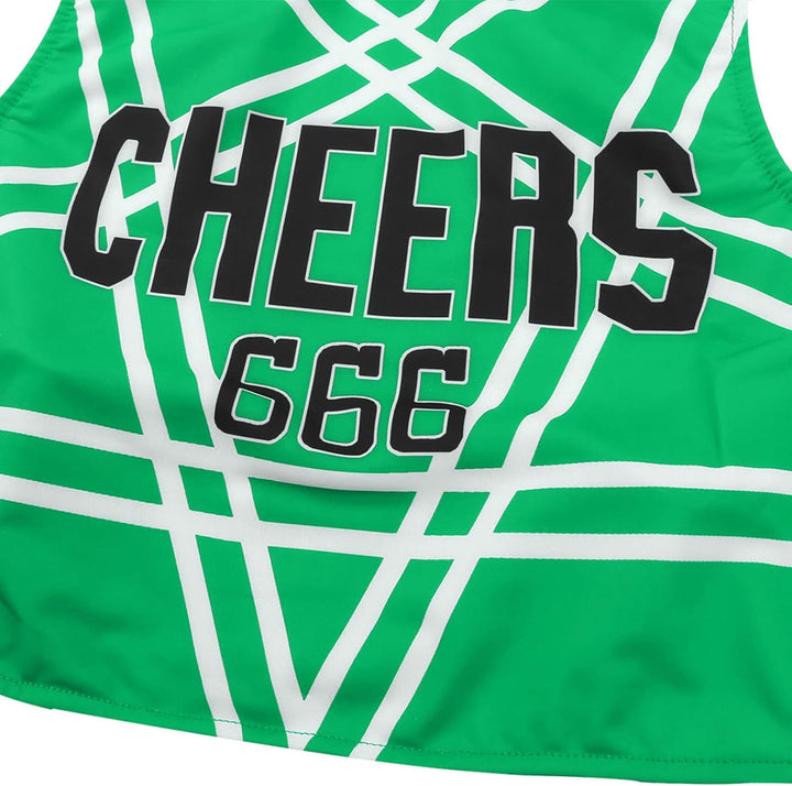 MSemis Damen Cheerleading Kostüm Cheer Leader Uniform Karneval Fasching Party Halloween Kostüm Kleid