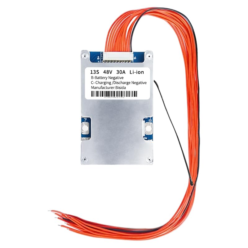 BMS 13S 48V 30A Lithium-PCB-Schutzplatine mit Balancerleitung und NTC, gemeinsamem Anschluss, zehn S