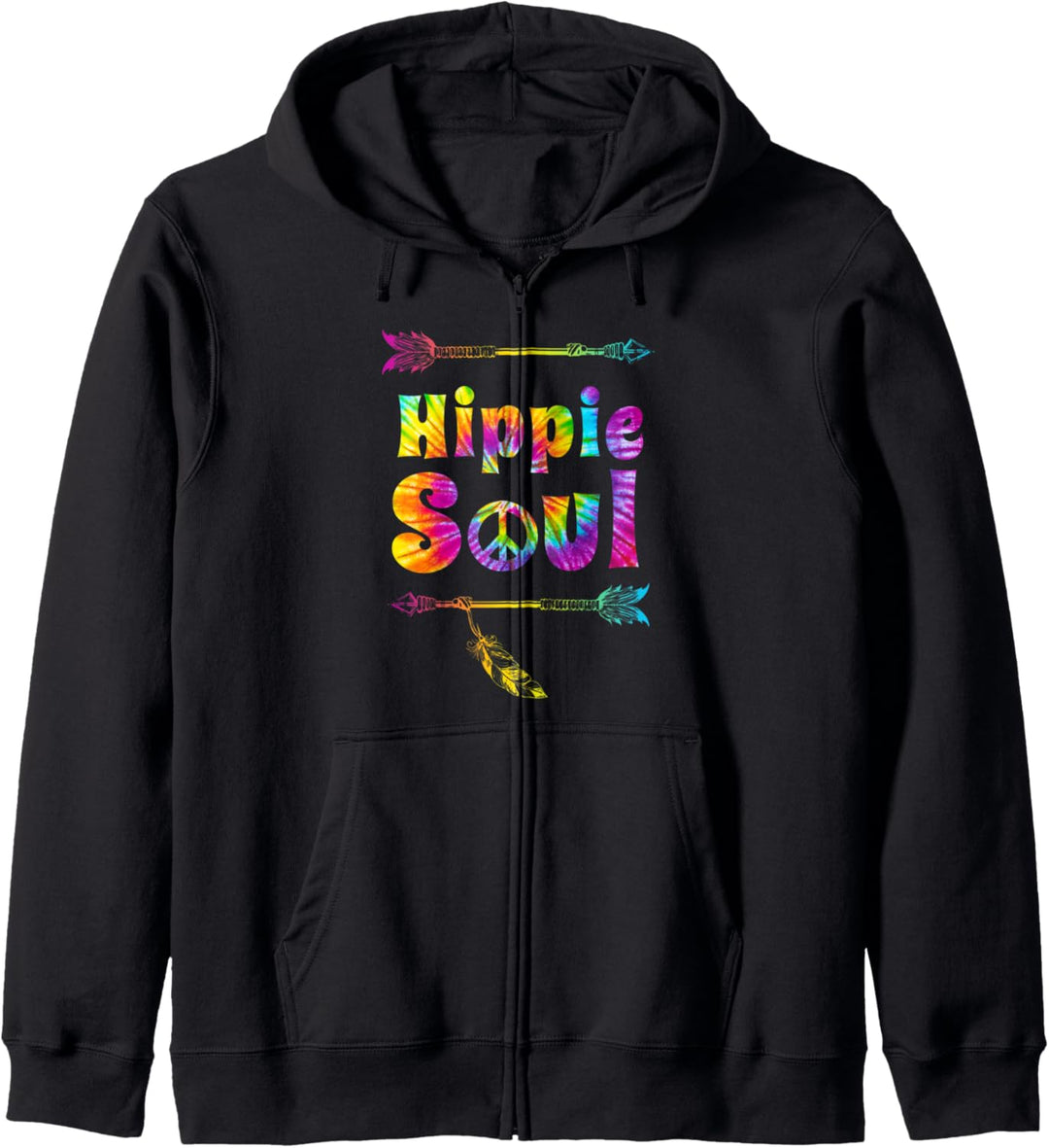 Hippie Soul Tribal Love & Peace – Tie Dye Herren & Damen Kapuzenjacke