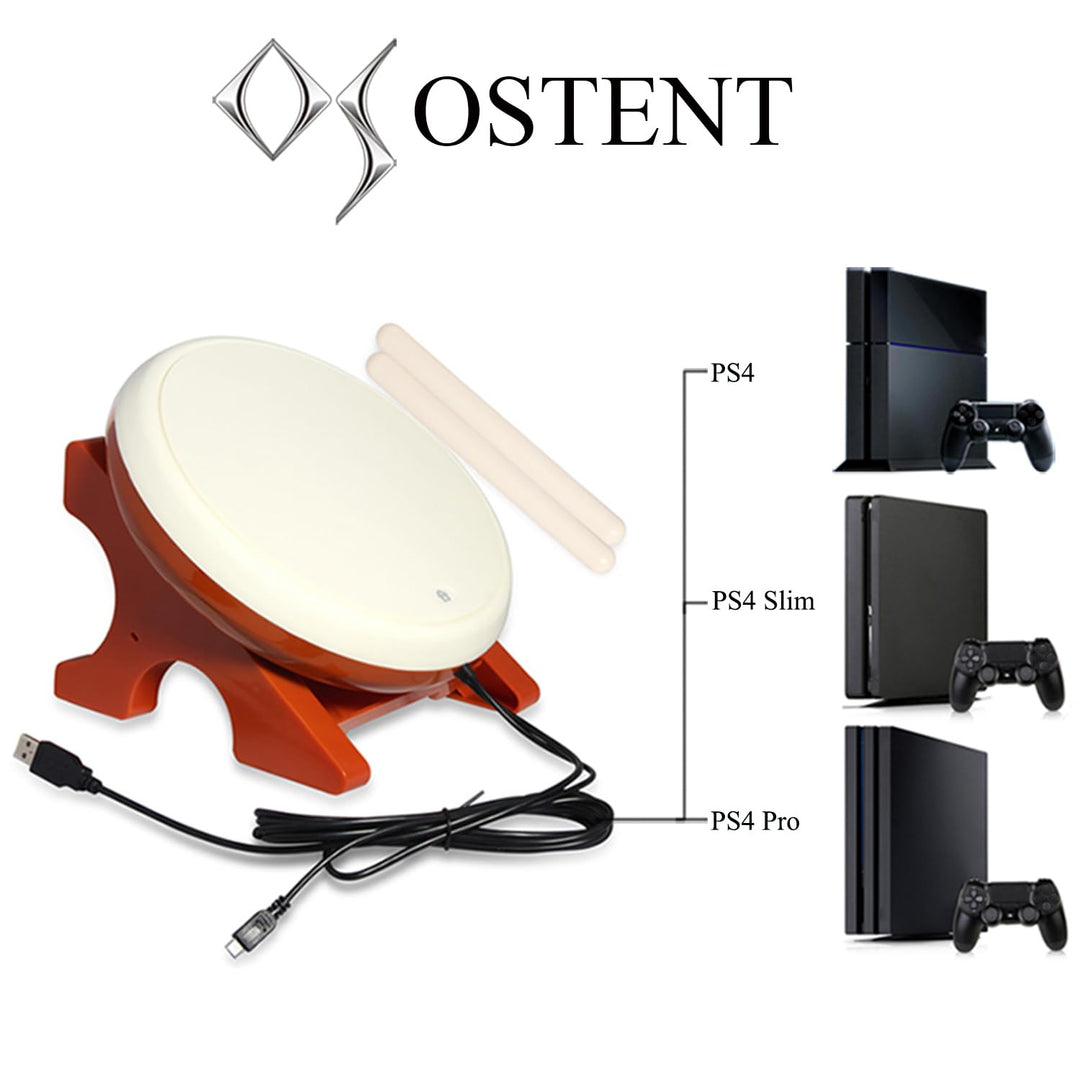 OSTENT Trommel Controller Trommelstöcke Traditionelles Japanisches Instrument für Sony PS4 Slim Pro