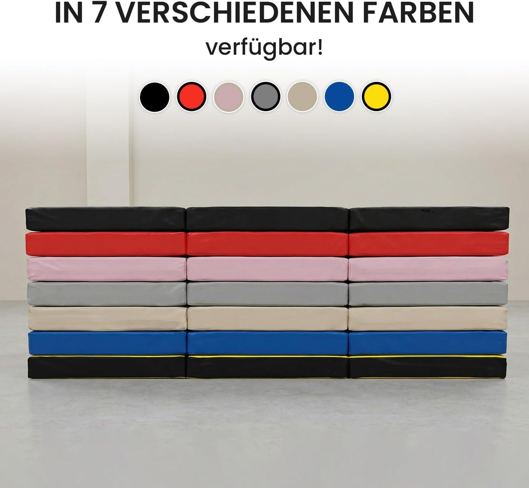 Jeflex - klappbare Weichbodenmatte &amp; Turnmatte 150 x 100 x 8 cm MADE IN GERMANY/Gymnastikmatte tragb