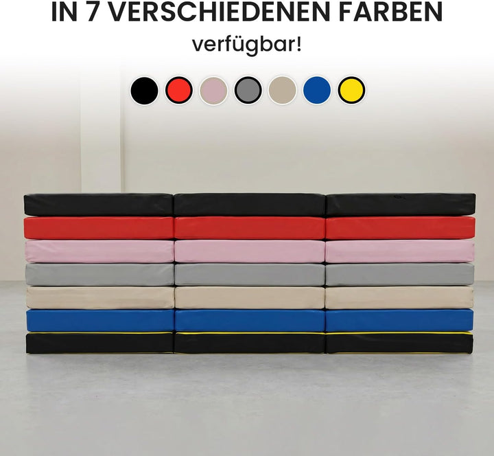 Jeflex - klappbare Weichbodenmatte &amp; Turnmatte 150 x 100 x 8 cm MADE IN GERMANY/Gymnastikmatte tragb