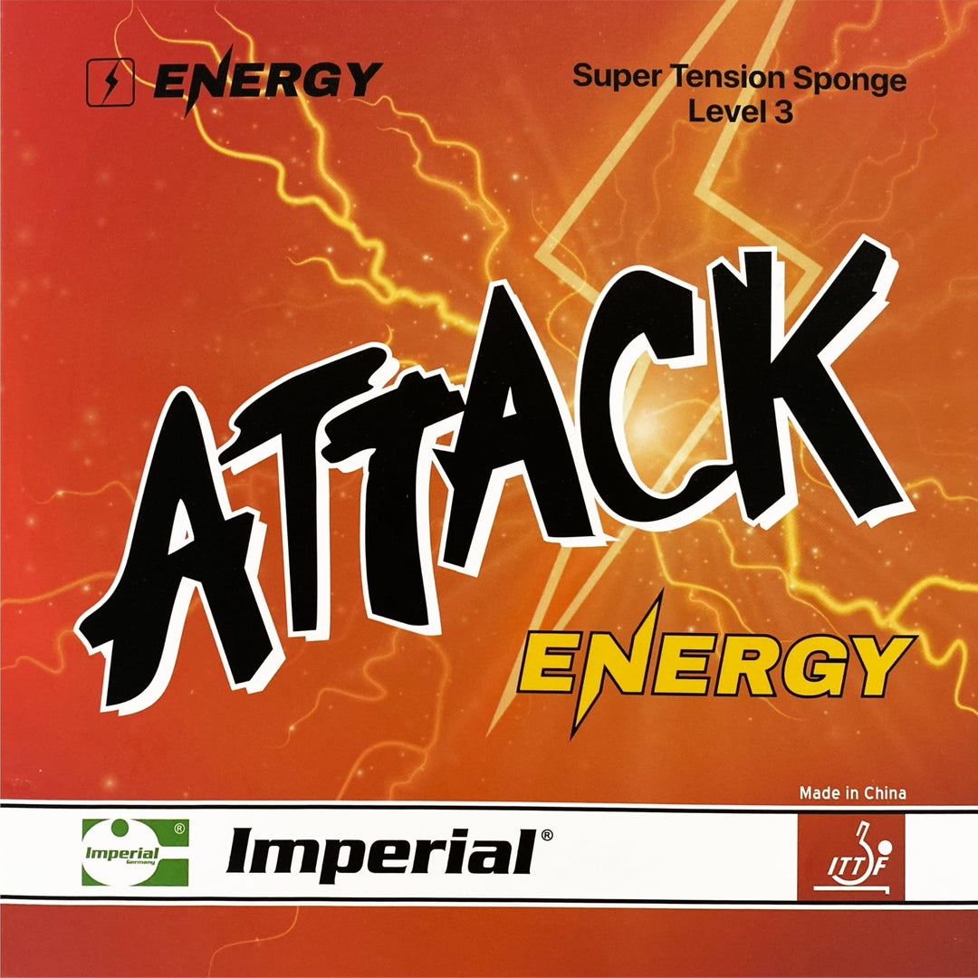Imperial Attack Energy | China Tischtennis Belag | Noppen innen | Offensiv | ITTF Zulassung Schwarz