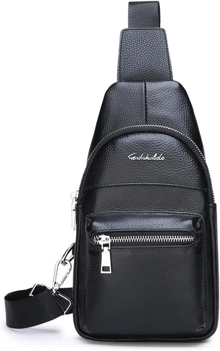 FANDARE Retro Brusttasche Ultraleicht Schultertasche Herren Sling Bag Geschäft Chest Bag Umhängetasc