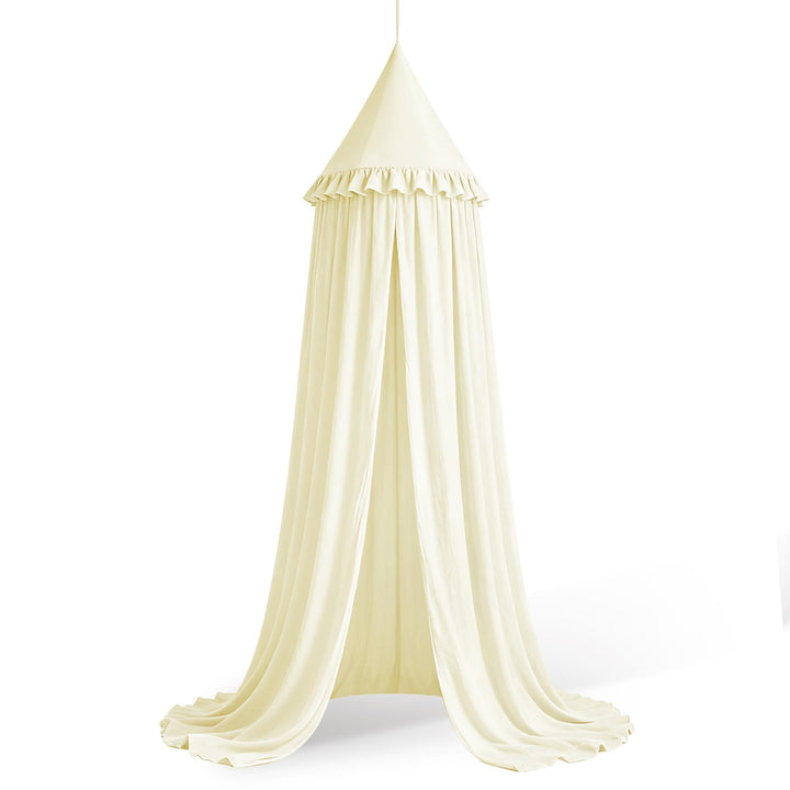 HOTUT Baldachin Kinderzimmer Vintage,Prinzessin Kinderbetthimmel mit Rüschen,Betthimmel Babybett Kin