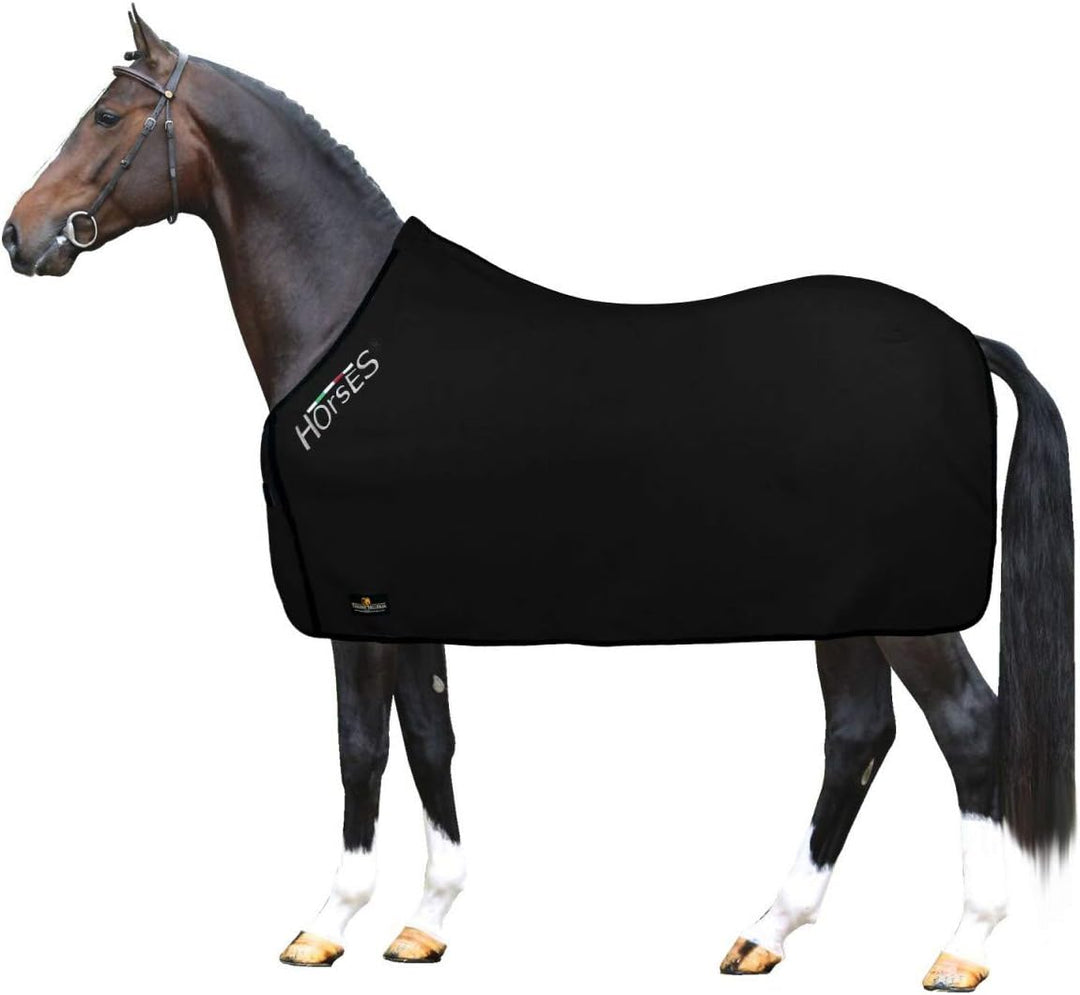 Horses, Fleece Pferdedecke, Basismodell, weich und bequem, ideal für Transport und Feierabend, Gröss