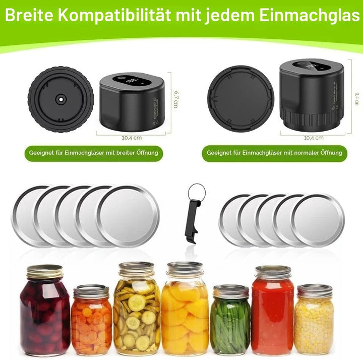 Domigard Einmachglas Vakuumierer, Elektrischer Vakuumierer für Einmachgläser, Vakuumiergerät für bre