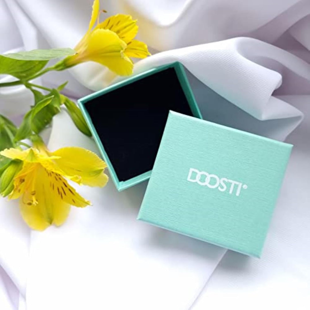 DOOSTI Ring für Damen Herren Partnerring Edelstahl Bicolor Silber Rosegold ohne/mit Zirkonia Ehering
