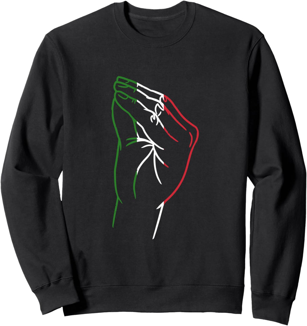 Lustiges Italiener Handgeste Italien Flagge Sweatshirt