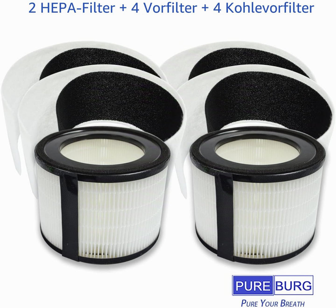 PUREBURG Ersatz-Filter kompatibel mit TruSens Z-2500, Z-2000 Z2000 Luftreiniger, H13 3-stufige Filtr
