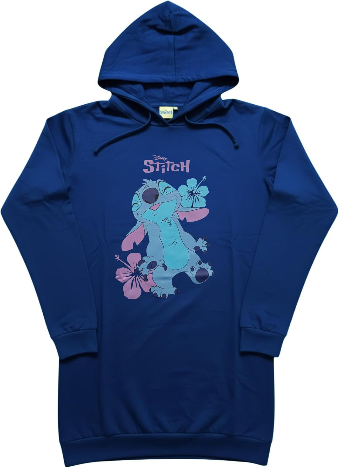 Disney Lilo &amp; Stitch Sweatkleid für Damen - Oversize Hoodie Kapuzenpullover lang Sweatshirt Langarm