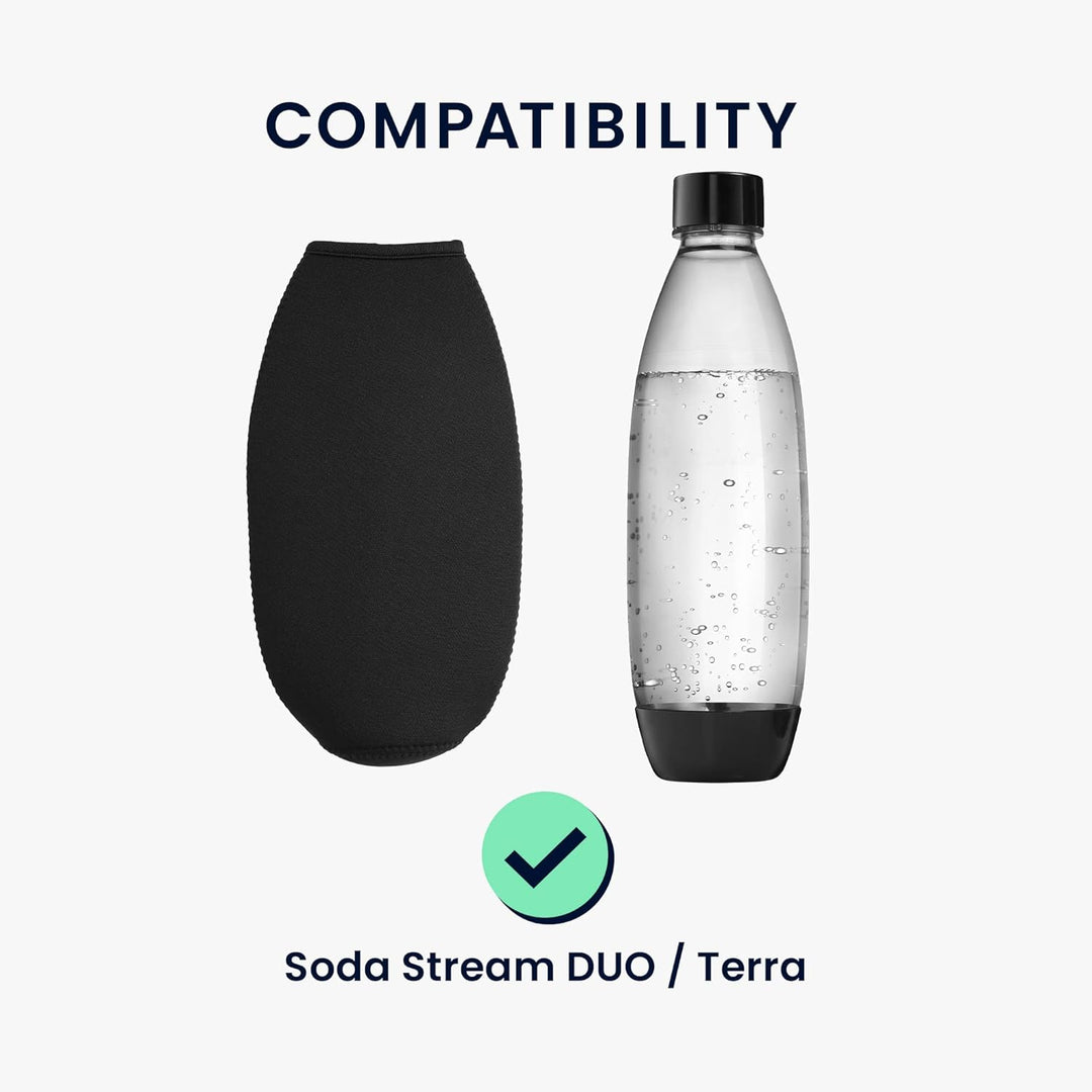 kwmobile 2x Schutzhülle kompatibel mit SodaStream Glasflasche - Neopren Hülle - Flaschen Kühler für