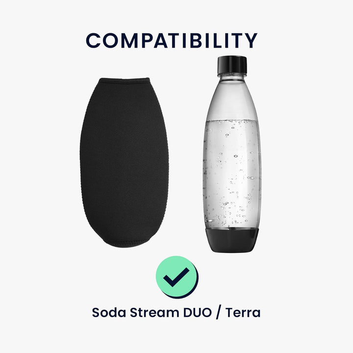 kwmobile 2x Schutzhülle kompatibel mit SodaStream Glasflasche - Neopren Hülle - Flaschen Kühler für