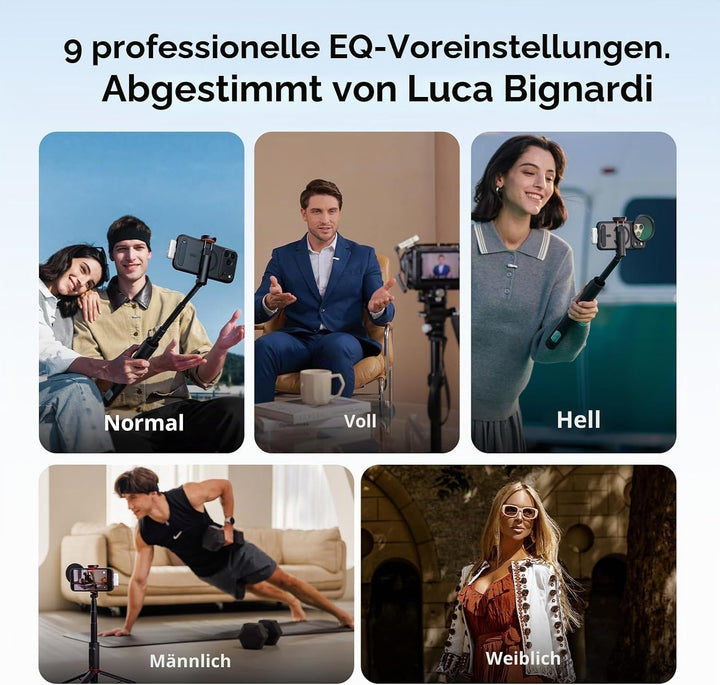 SMALLRIG S70 Drahtloses Mikrofon mit USB-C- und 3,5-mm-Anschluss für Smartphones/Tablets/Kameras, Un