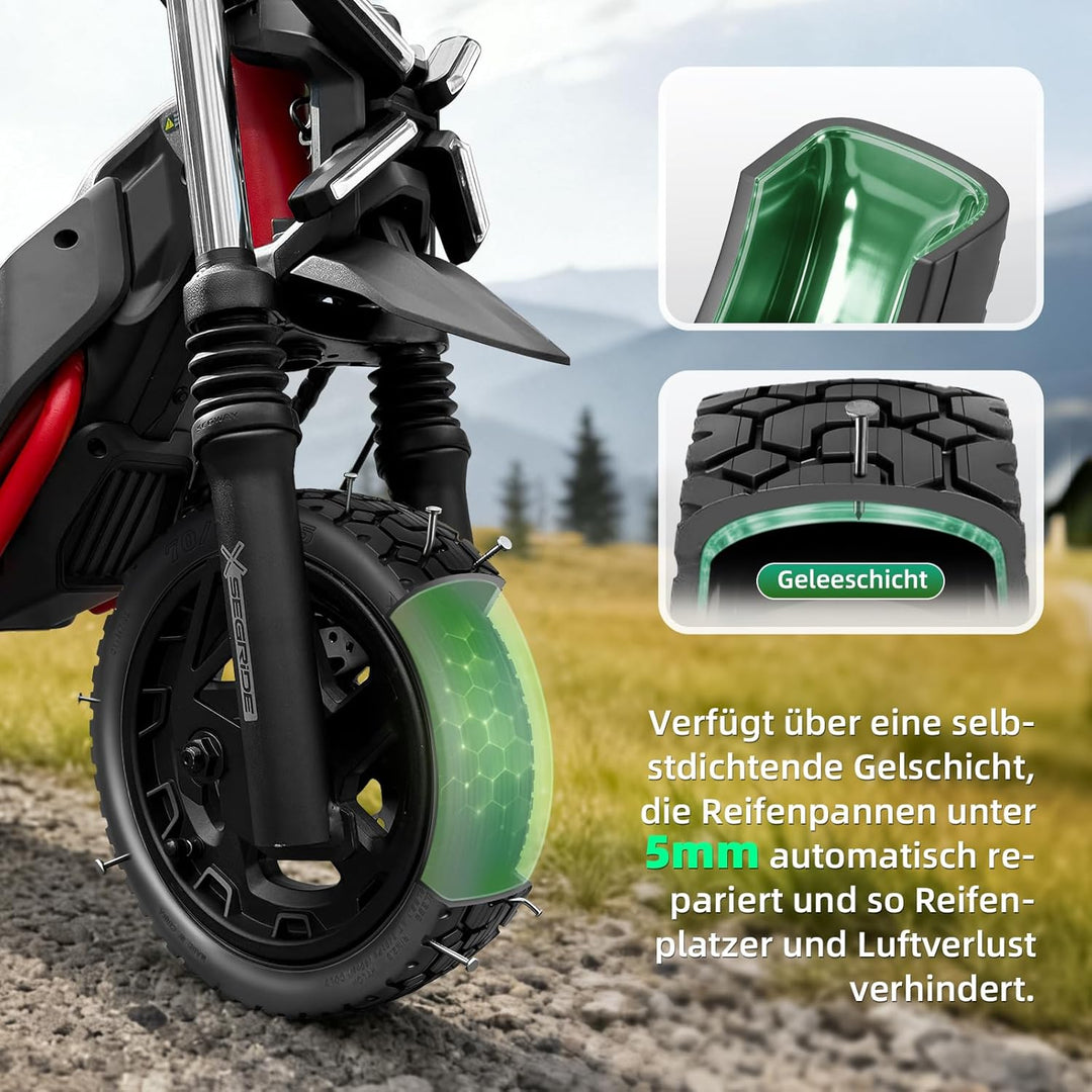 70/60-7,5 Ersatzreifen für Segway Ninebot ZT3 Pro, 11 Zoll Selbstreparierender Schlauchlose Reifen C