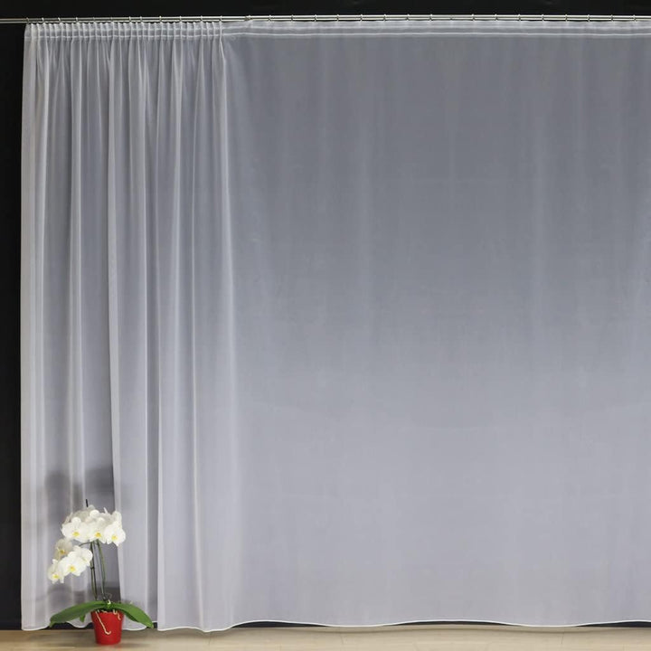 EASYHomefashion Fertiggardine nach Mass Voile Store weiss, massgefertigt, halbtransparent mit BLEIST