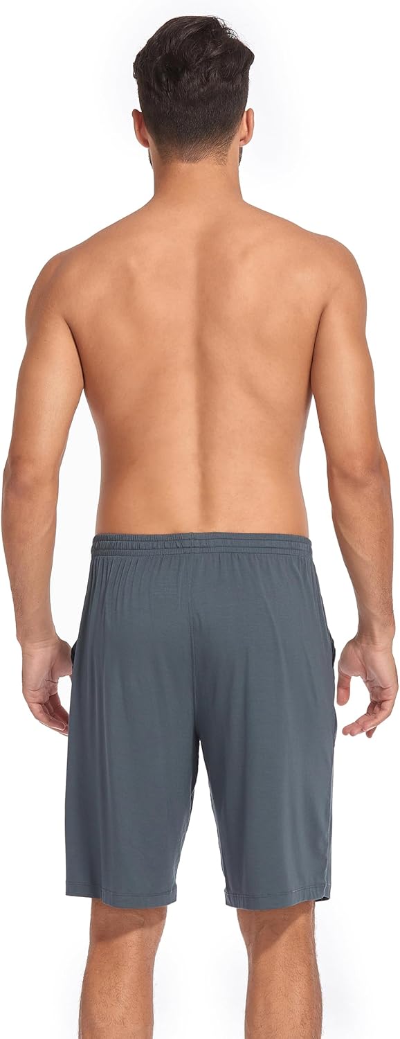 COLORFULLEAF 2er/3er Pack Schlafanzughose Herren Kurz Bambus Pyjamahose Schlafhose Weich Sommer Frei