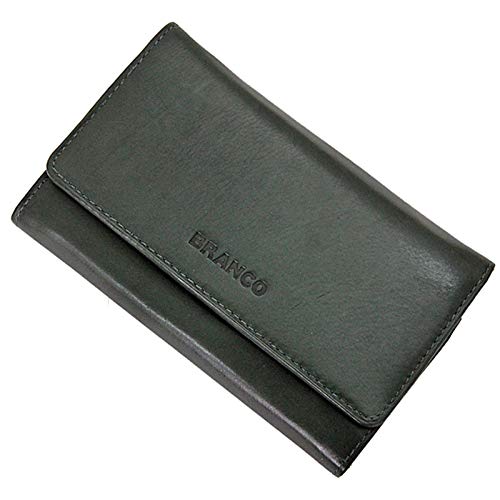 Branco Leder Damen Geldbörse Börse Portemonnaie Geldbeutel (Grün), Grün