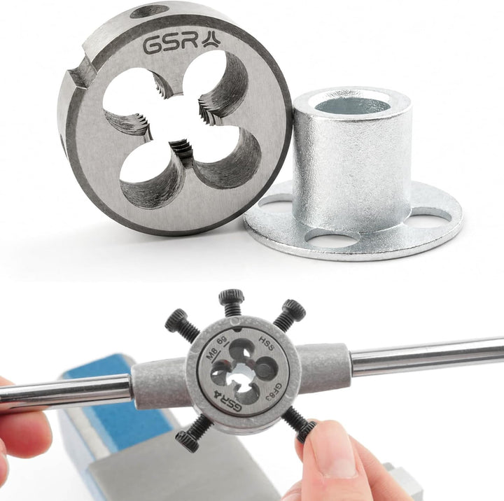GSR Profi Schneideisen | Gewindeschneider für Aussengewinde | HSS M Form B | Für Handwerk, Industrie