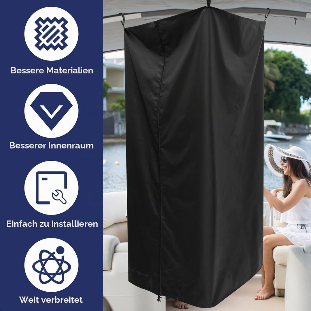 Mobiler Strandumkleidezelt Duschzelt Toilettenzelt 76x68x182cm Wasserdicht Blickdicht Privatsphäre T