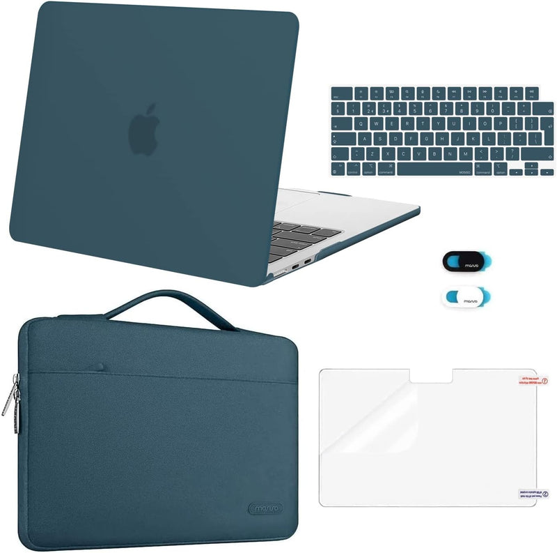 MOSISO Kompatibel mit MacBook Air 13,6 Zoll Hülle 2022-2024 A2681 mit M2 Chip Touch ID,Plastik Harts