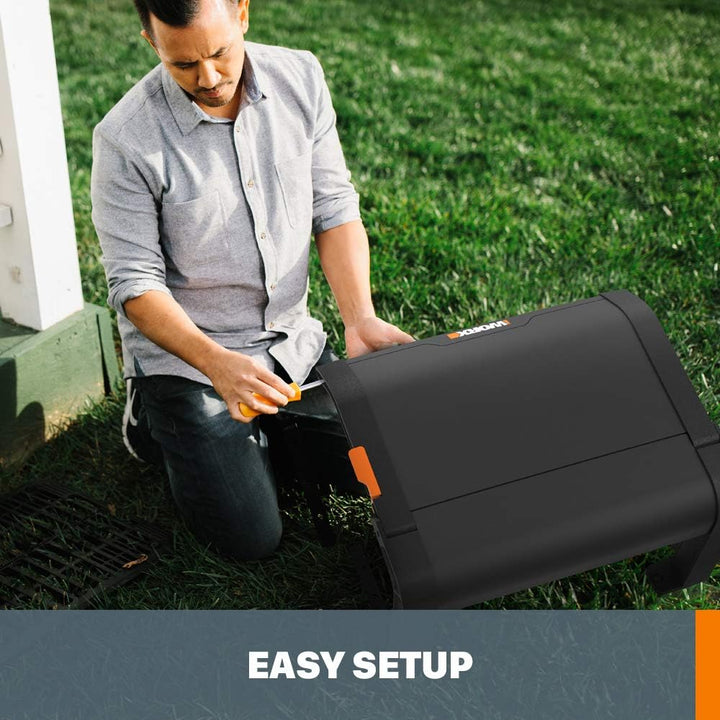 WORX WA0810 Landroid Garage mit Klappdeckel, Grau