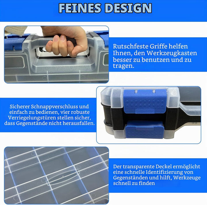 Doppelseitige Schrauben Sortierbox Werkzeug Organizer 34 Fächer Kleinteile Organizer mit Abnehmbarer