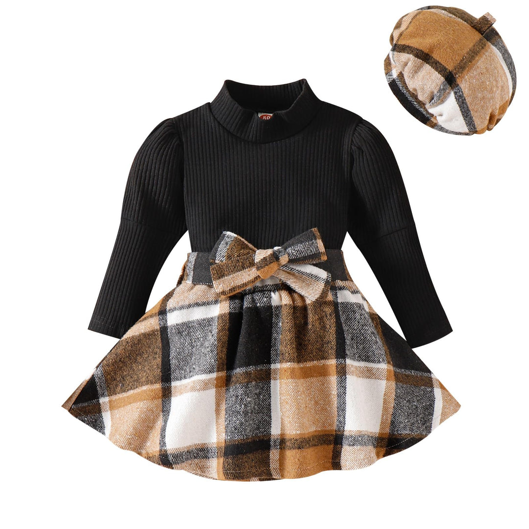 Miipat Kleinkind Mädchen Kleidung Set Mädchen Outfits Set Lange Ärmel Pullover Tops mit Mini Rock Se