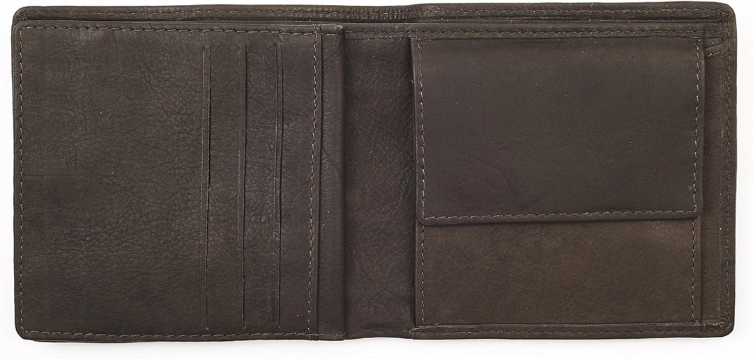 Zippo Herren Leder & Canvas Geldbörse Braun (Braun)