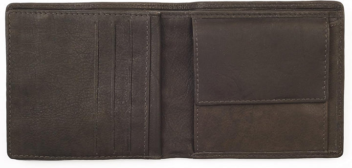 Zippo Herren Leder & Canvas Geldbörse Braun (Braun)