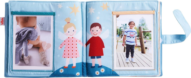 HABA Baby-Fotoalbum Schutzengel - Kinder-Fotobuch zum Selbstgestalten - Für 8 Fotos im Format 10 x 1