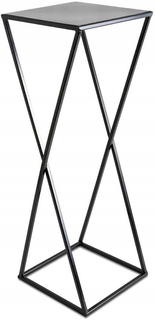HowHomely Blumenständer Metall Schwarz 70 cm Hoch - Solider und Robuster Blumenhocker Metall - Pflan